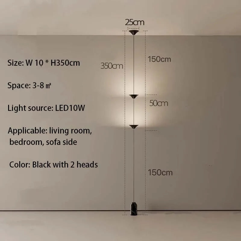 Modern LED Cone Floor Lamp Pendant Light Living Room Bedroom Bedside Sofa Side Ambient Hanging Line Light