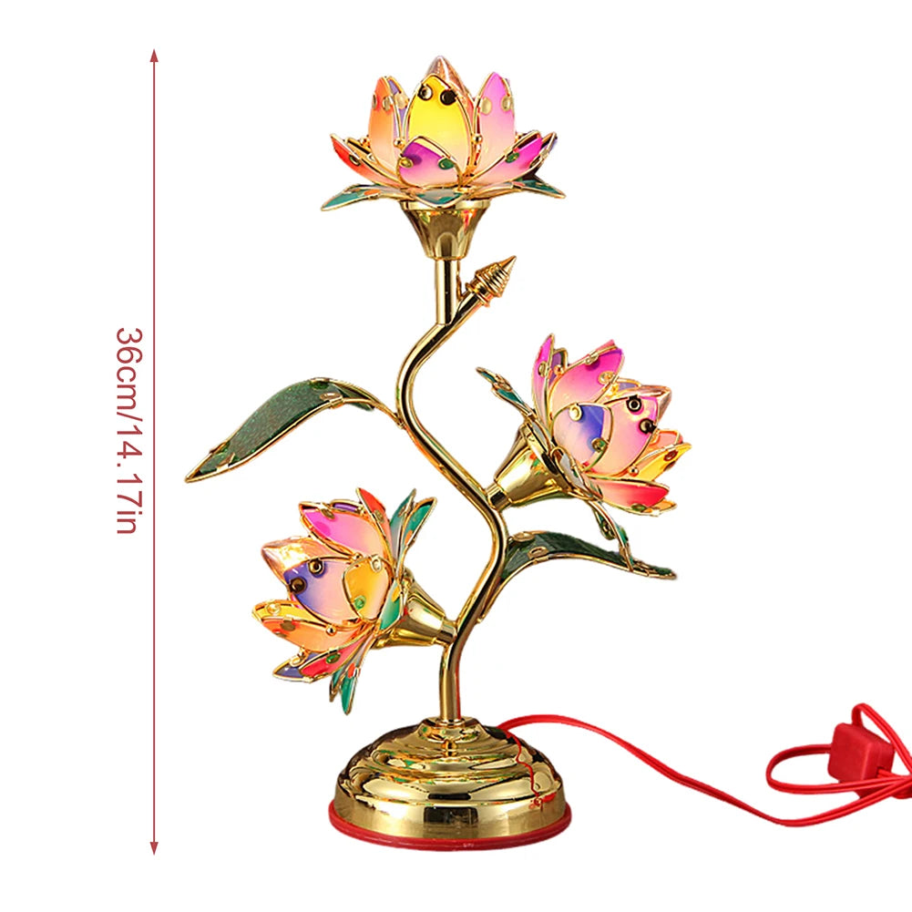 Ambient Light Plug-In Electric Lotus Lantern Color-Changing LED Table Lamp