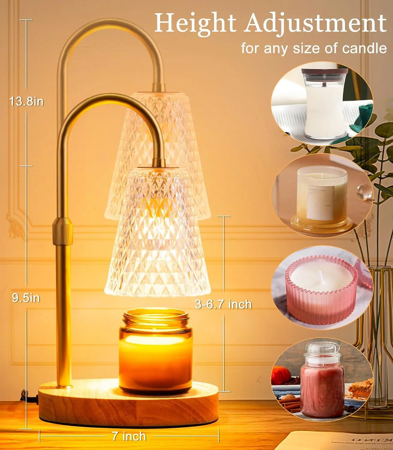 Timer Dimmable Candle Warmer Lamp Home Decor