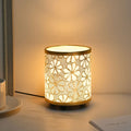 Modern Printed Fabric USB Desk Lamp Warm White for Bedroom