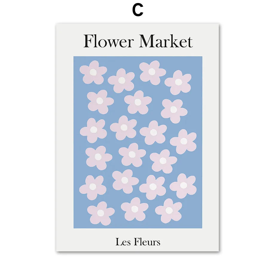 Abstract Matisse Coral Leaf Canvas Painting Poster for Home Decor