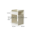 Square Metal Sofa End Cabinet Coffee Table Nightstand Storage Cart