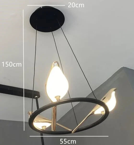 Nordic Magpie Bird Modern LED Lamp Dimmable Remote Control
