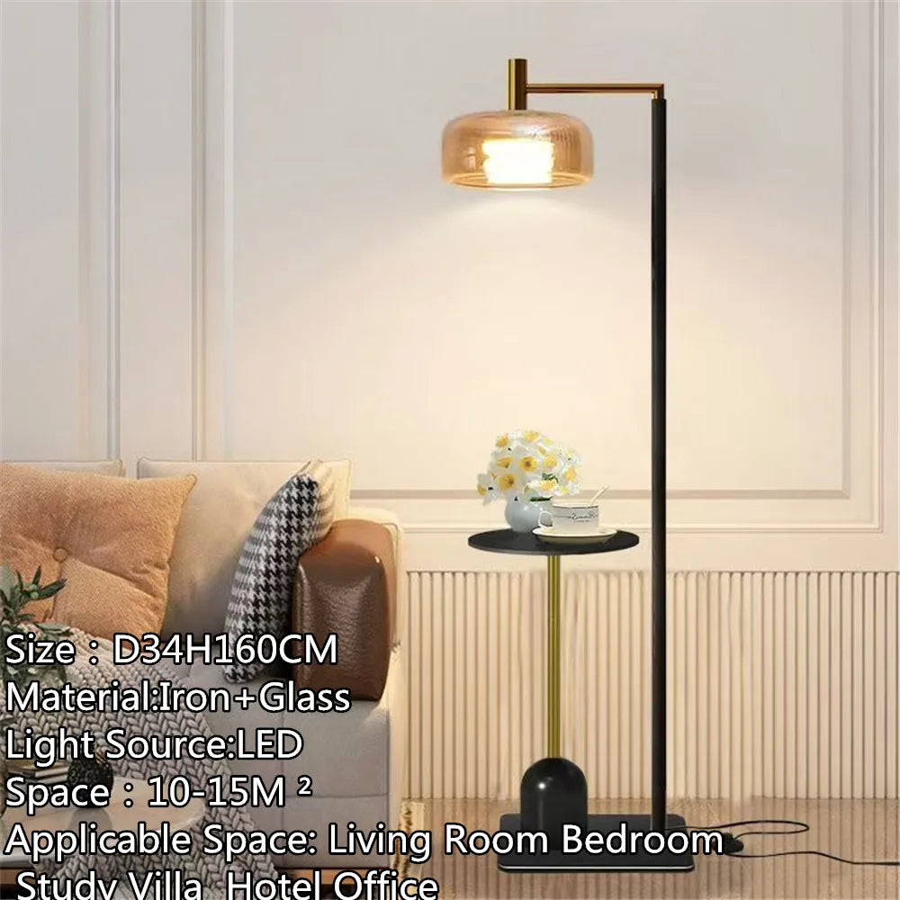 Modern Art Multicolor Glass LED Floor Lamp for Living Room Bedroom