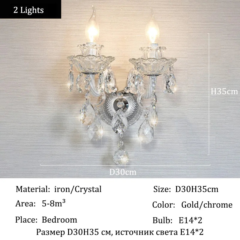 Luxury Crystal LED Ceiling Pendant Light for Living Room Villa