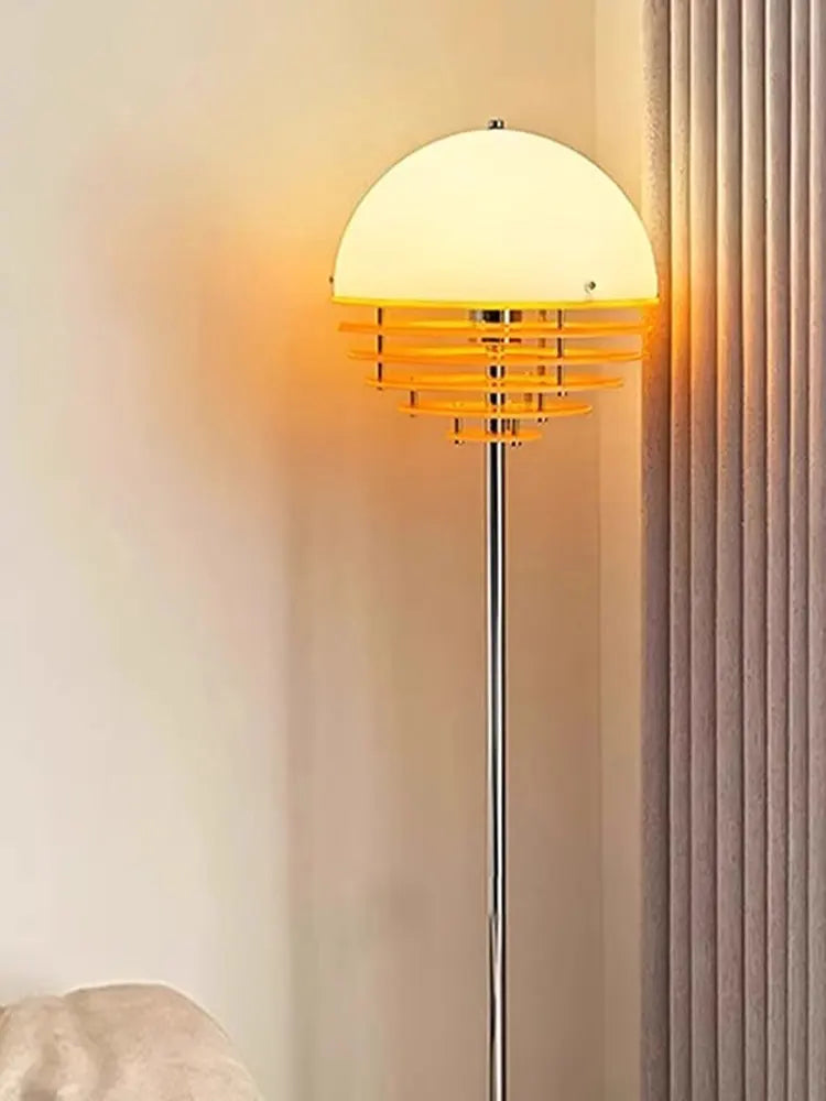 Modern Industrial Floor Lamp Iron Glass Stone Living Room Sofa Side Decoration Standing Light Home Desk Kitchen Pendant E27