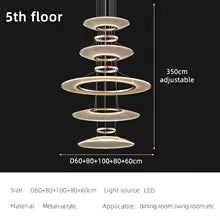 Modern Acrylic Pendant Light for Living Room Dining Table Chandelier LED Hanging Lamp Home Decor Easy Installation