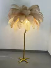 Modern LED Ostrich Feather Floor Lamp for Living Room Bedroom