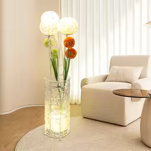 Modern Rattan Floor Lamp Standing Decorative Lighting for Living Room Bedroom Home Decor