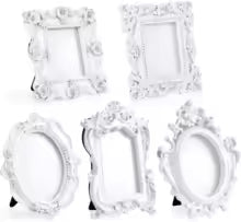 Vintage Antique Baroque Resin Picture Frame Tabletop Ornament for Home Decor
