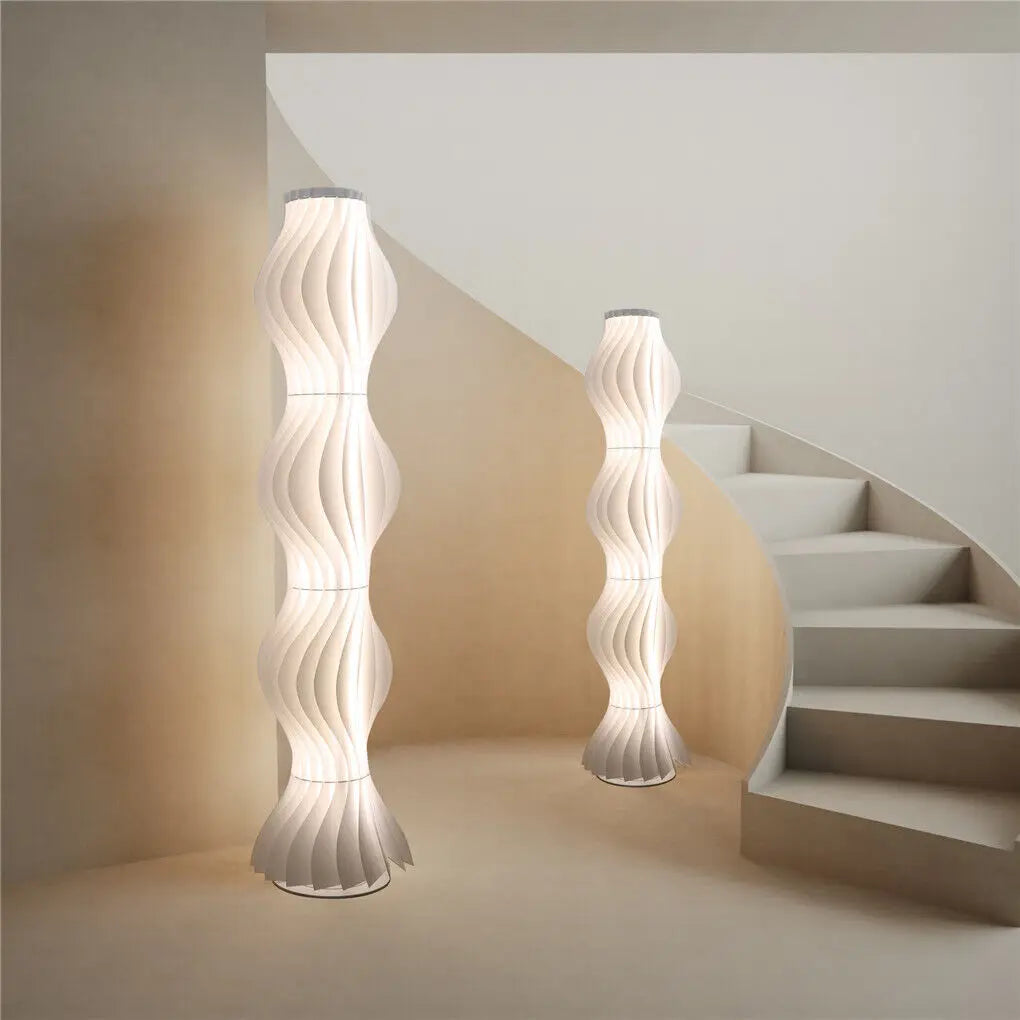 Modern White LED Floor Lamp Dimmable for Living Room Bedroom