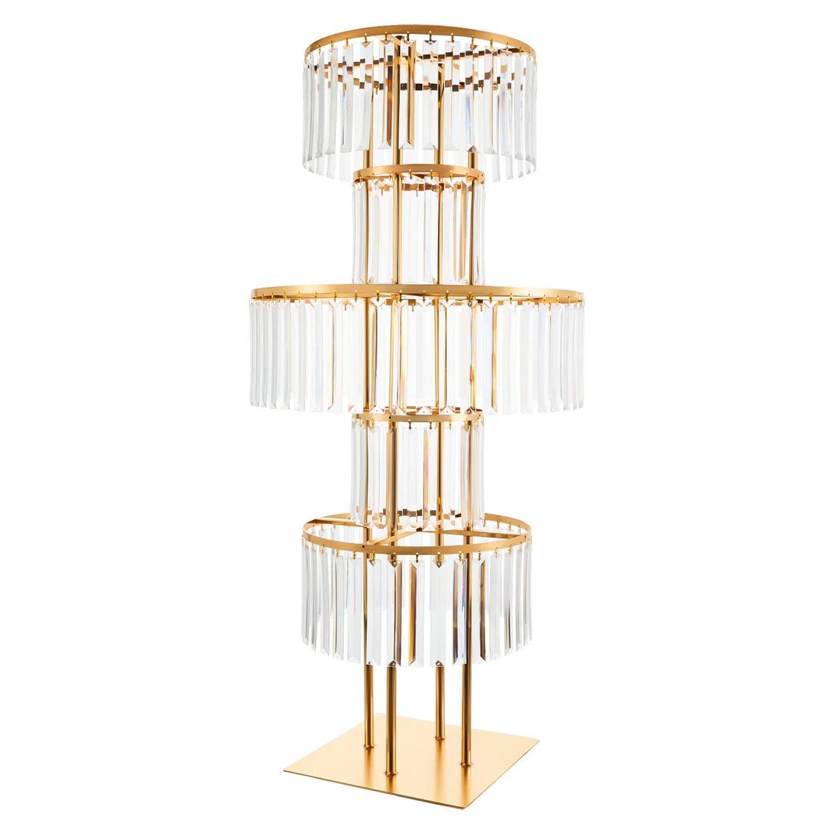Modern Luxury 5-Tier Acrylic Flower Stand Tabletop Ornament for Wedding Decor