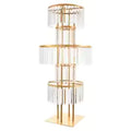 Modern Luxury 5-Tier Acrylic Flower Stand Tabletop Ornament for Wedding Decor