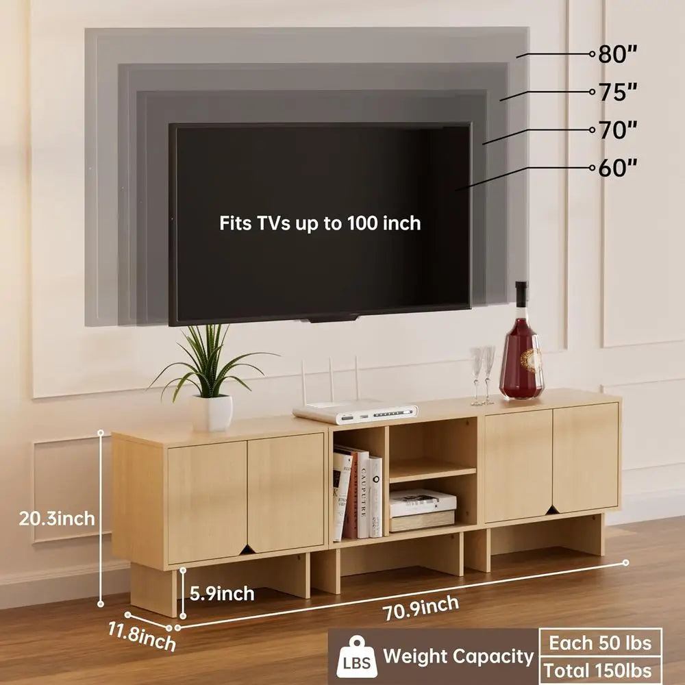 Modular 3-Piece Engineered Wood Storage Cabinet Set