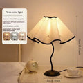 Nordic Petal LED Table Lamp Fabric 12W Tricolour Light Living Room Home Bedroom
