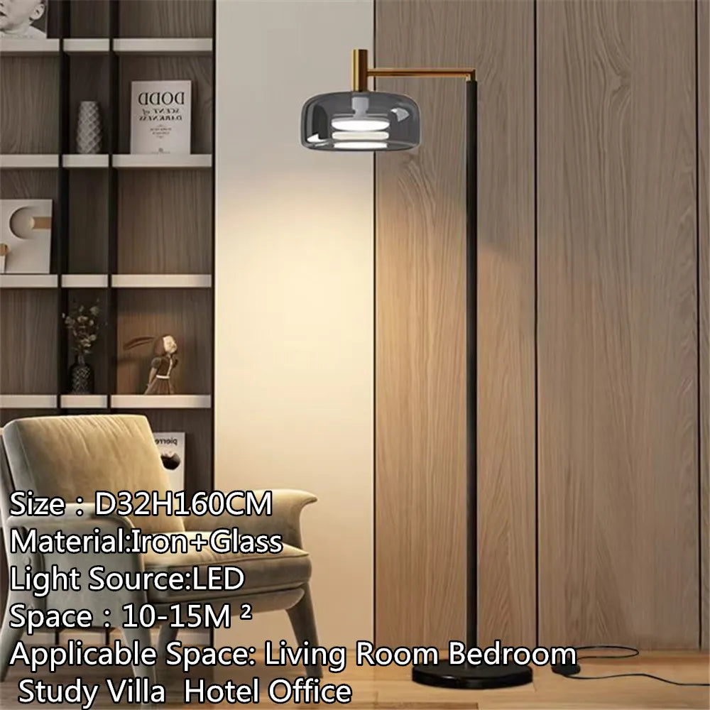 Modern Art Multicolor Glass LED Floor Lamp for Living Room Bedroom