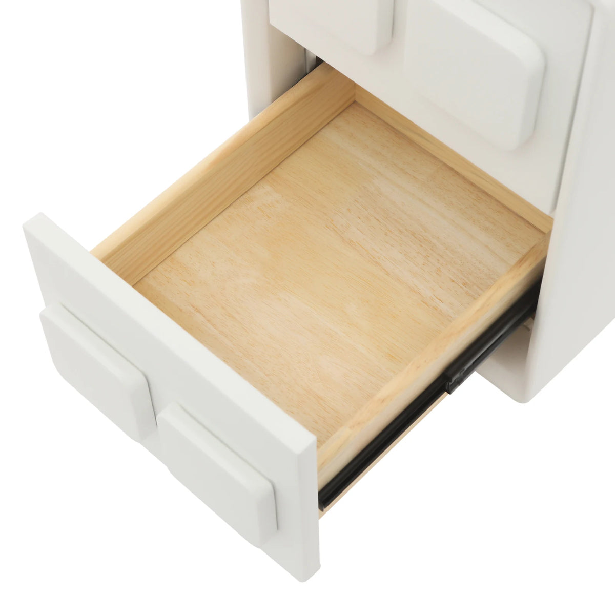 Modern 2-Drawer Nightstand Minimalist Bedside End Table White