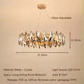 Modern Luxury Crystal Chandelier LED Pendant Light Living Room Dining Room