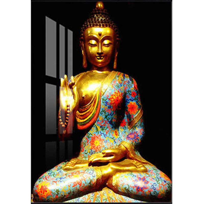 Modern Buddha Canvas Painting Poster for Home Decor