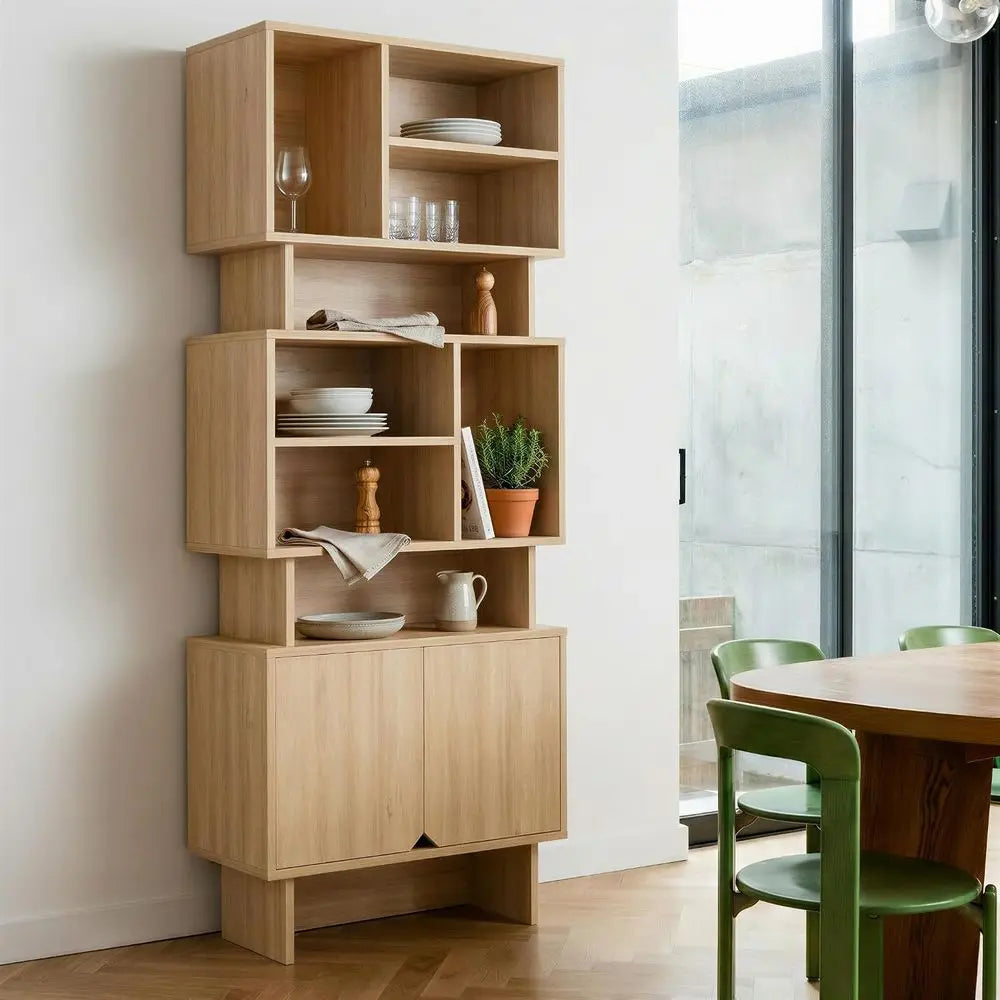 Modular 3-Piece Engineered Wood Storage Cabinet Set