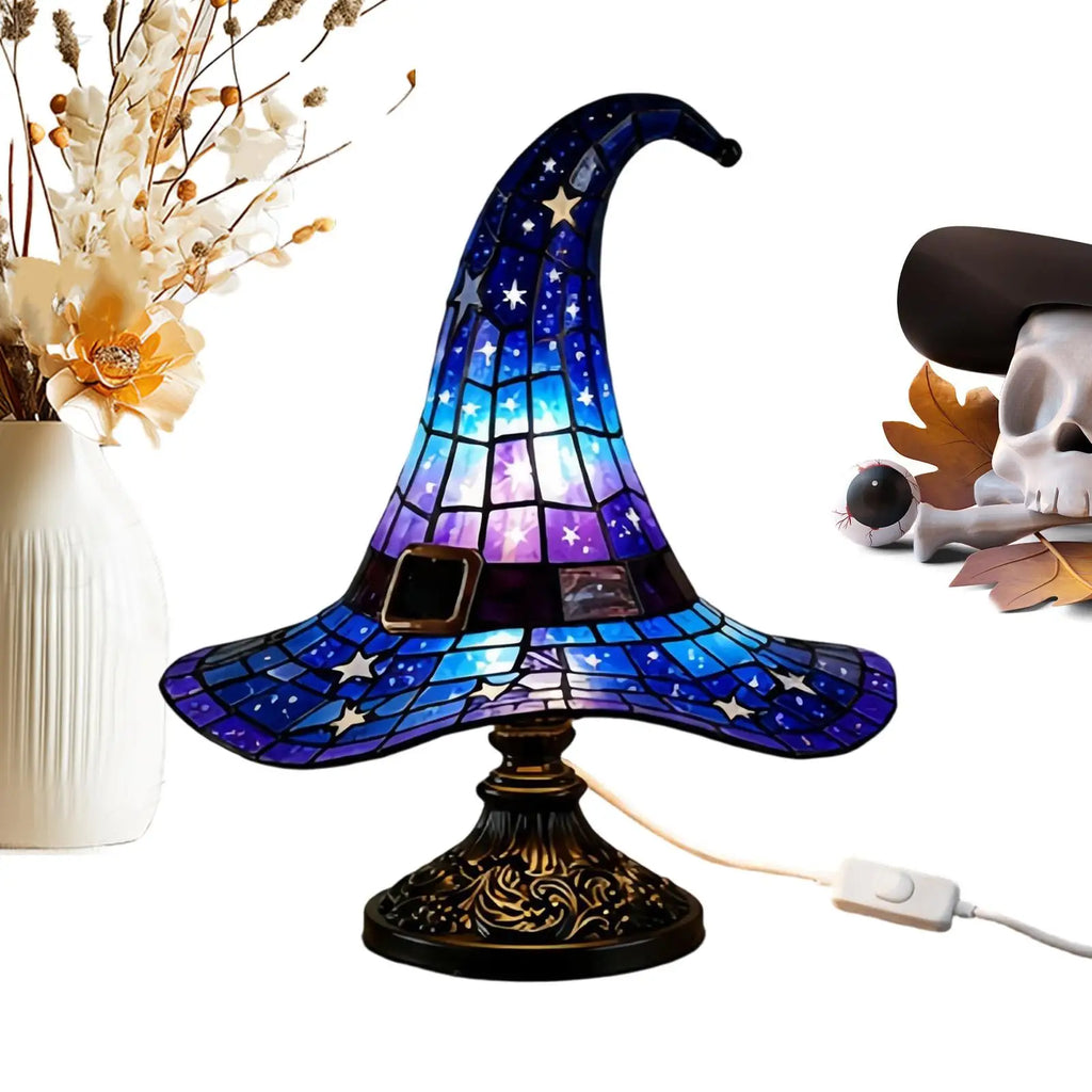 Witch Hat Lamps Witch Hat Shape Bedside Light Desk Lamp For Home Kitchen Bedroom Nightstand Indoor Atmosphere Decor Accessory