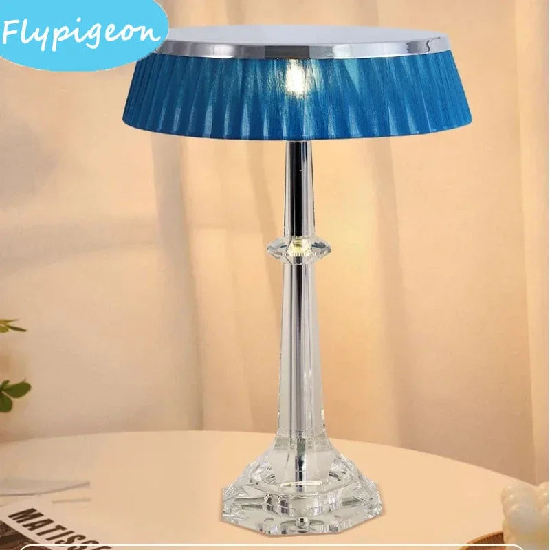 Nordic Crystal LED Desk Lamp Dimmable Warm Light