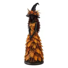 Vintage 15 cm Witch Sculpture Tabletop Figurine for Halloween Decor