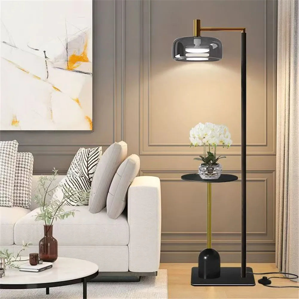 Modern Art Multicolor Glass LED Floor Lamp for Living Room Bedroom