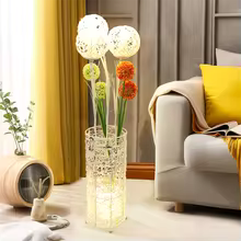 Modern Rattan Floor Lamp Standing Decorative Lighting for Living Room Bedroom Home Decor