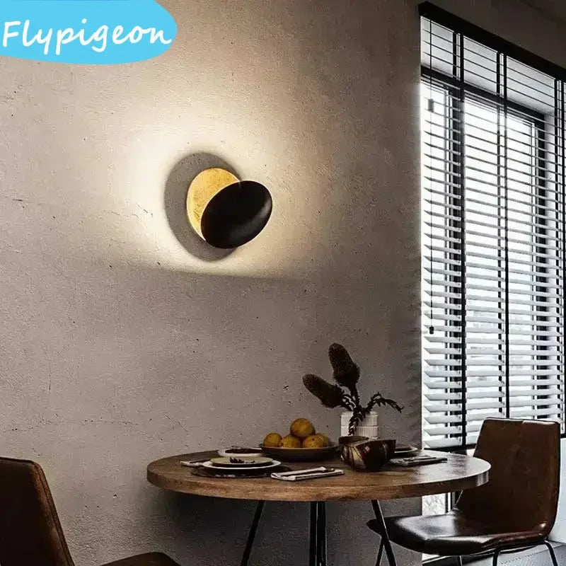 Modern 25 cm Rotatable Solar Eclipse Wall Lamp for Bedroom Living Room Light