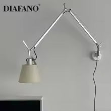 Adjustable Aluminum Wall Lamp Modern Foldable Long Swing Arm Sconce Telescopic Bedside Study Reading Light
