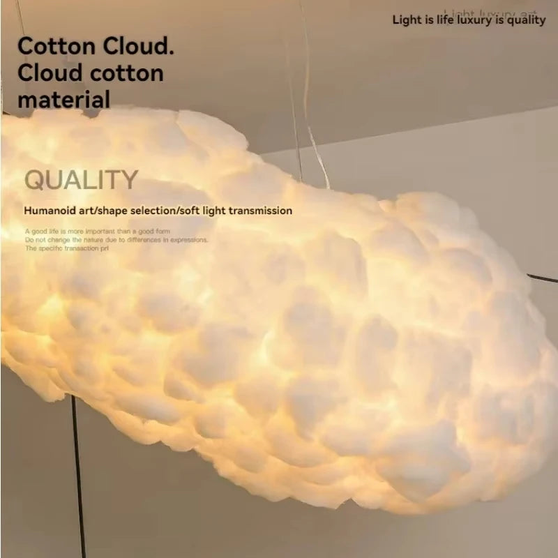 Modern Resin Cloud Art LED Floor Lamp for Villa Lobby Exhibition Hall