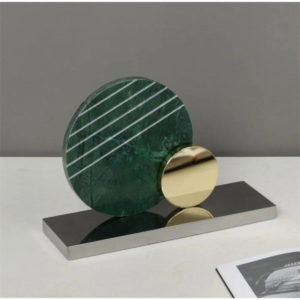 Modern Luxury Ring Metal Sculpture Tabletop Ornament for Home Decor
