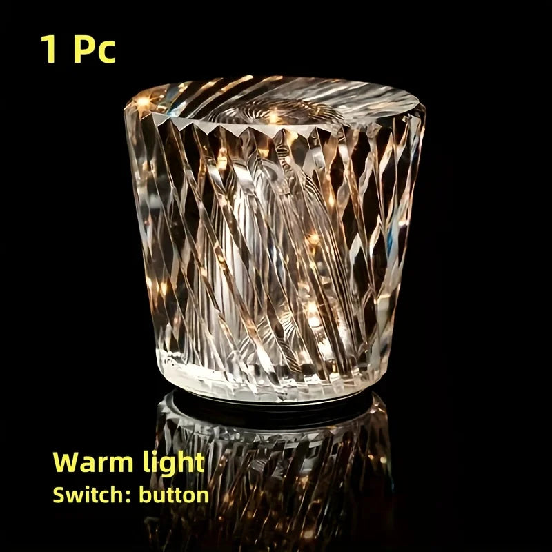 LED Table Lamp USB Rechargeable Cordless Stepless Dimming Warm White