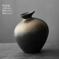 Japanese Style Terracotta Flower Vase Tabletop Ornament for Home Decor