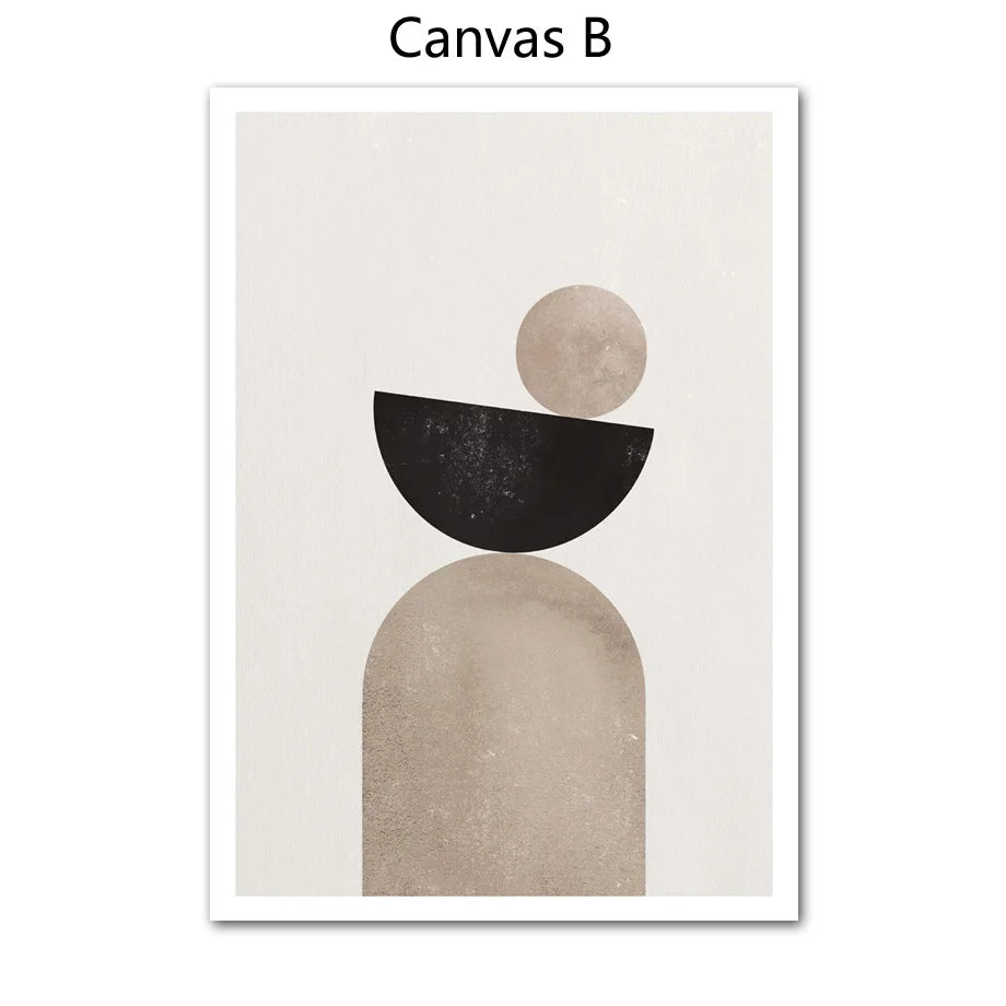 Abstract Color Block Canvas Poster for Bedroom Living Room