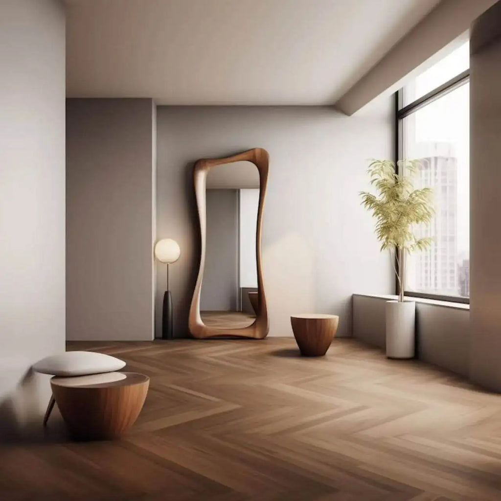 Nordic Luxury Full Length Floor Standing Mirror for Home Decor