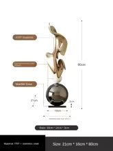 Modern Electroplated Geometric Resin Statue Ornament for Living Room Decor