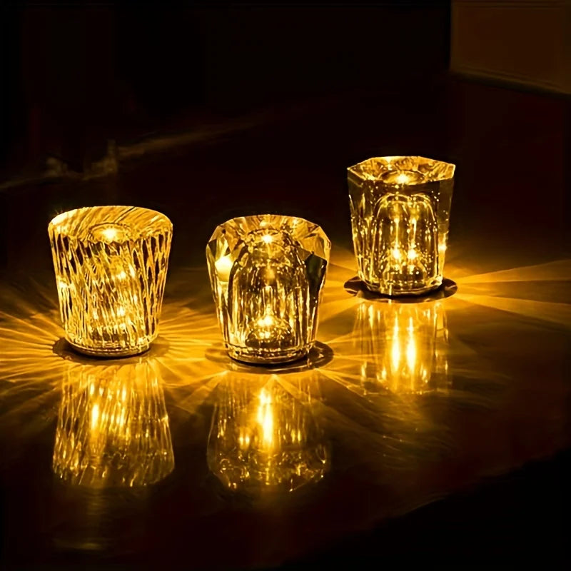 LED Table Lamp USB Rechargeable Cordless Stepless Dimming Warm White