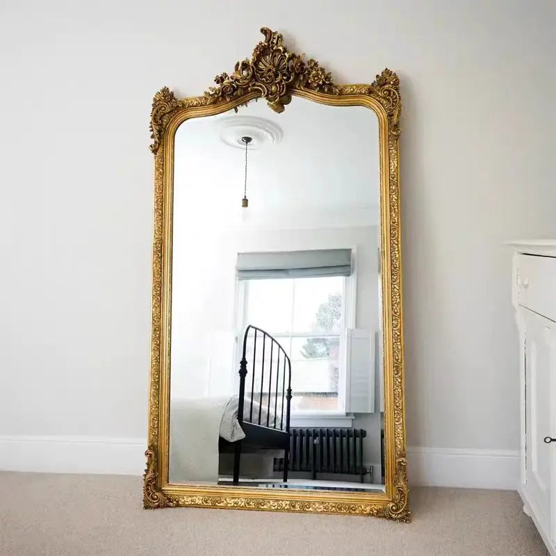 Modern Luxury Full Body Floor Mirror Standing Ornament for Home Decor