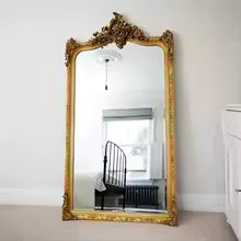 Modern Luxury Full Body Floor Mirror Standing Ornament for Home Decor