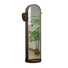Luxury Vintage Oval Wooden Full Length Floor Standing Mirror for Home Decor