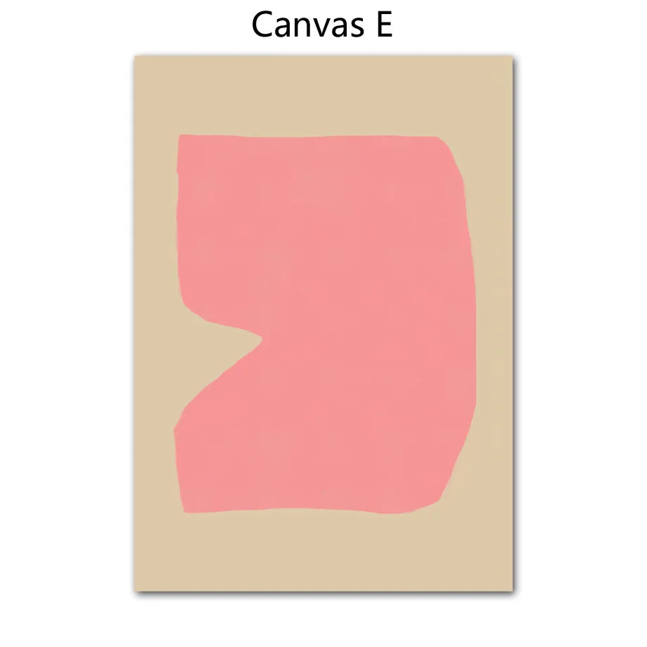 Nordic Abstract Geometric Line Canvas Wall Art Print for Living Room