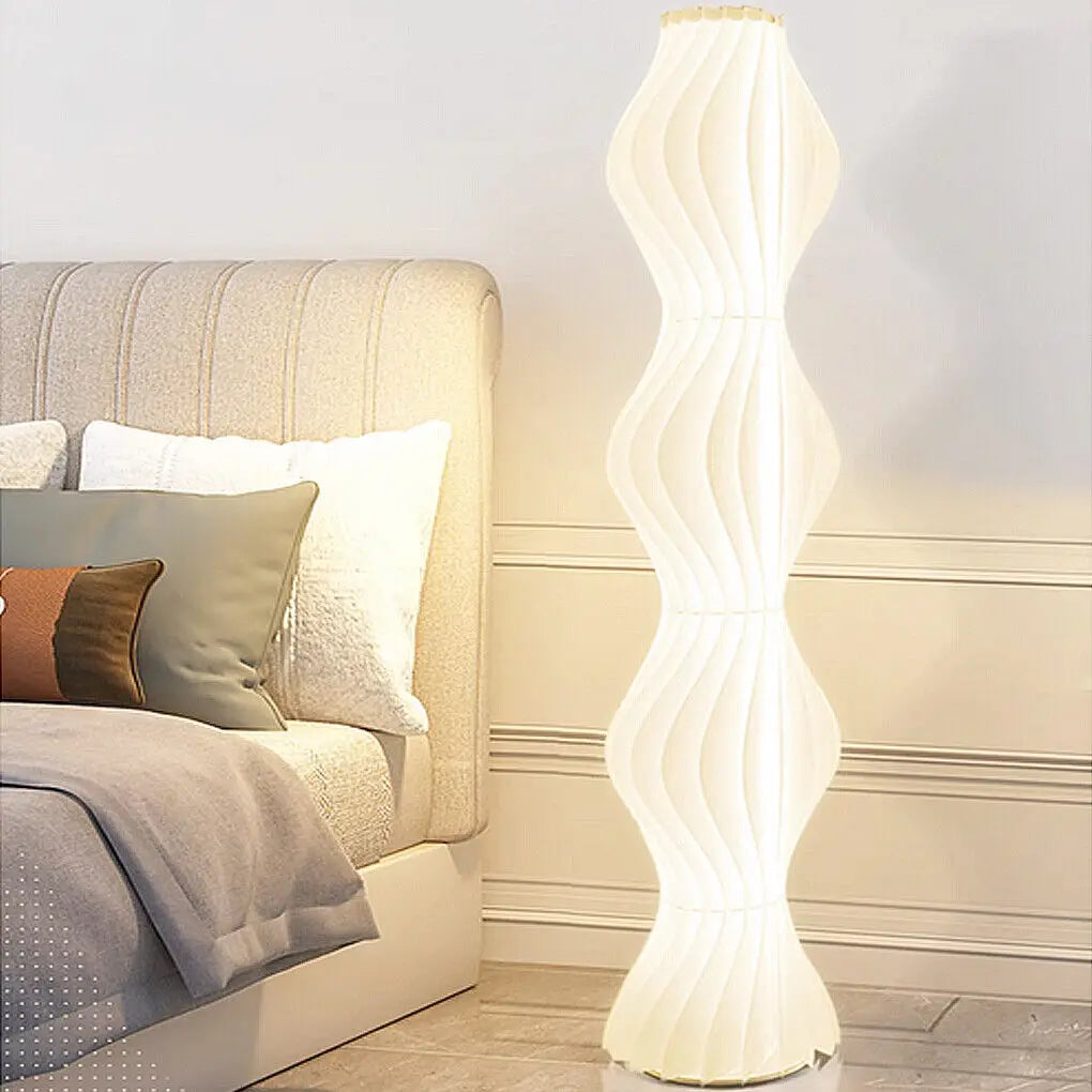 Modern White LED Floor Lamp Dimmable for Living Room Bedroom