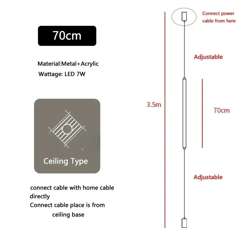 Italian Minimalist Hotel Decor Floor Lamp Designer Background Wall Bedroom Headboard Line Ceiling Light Home Chandelier