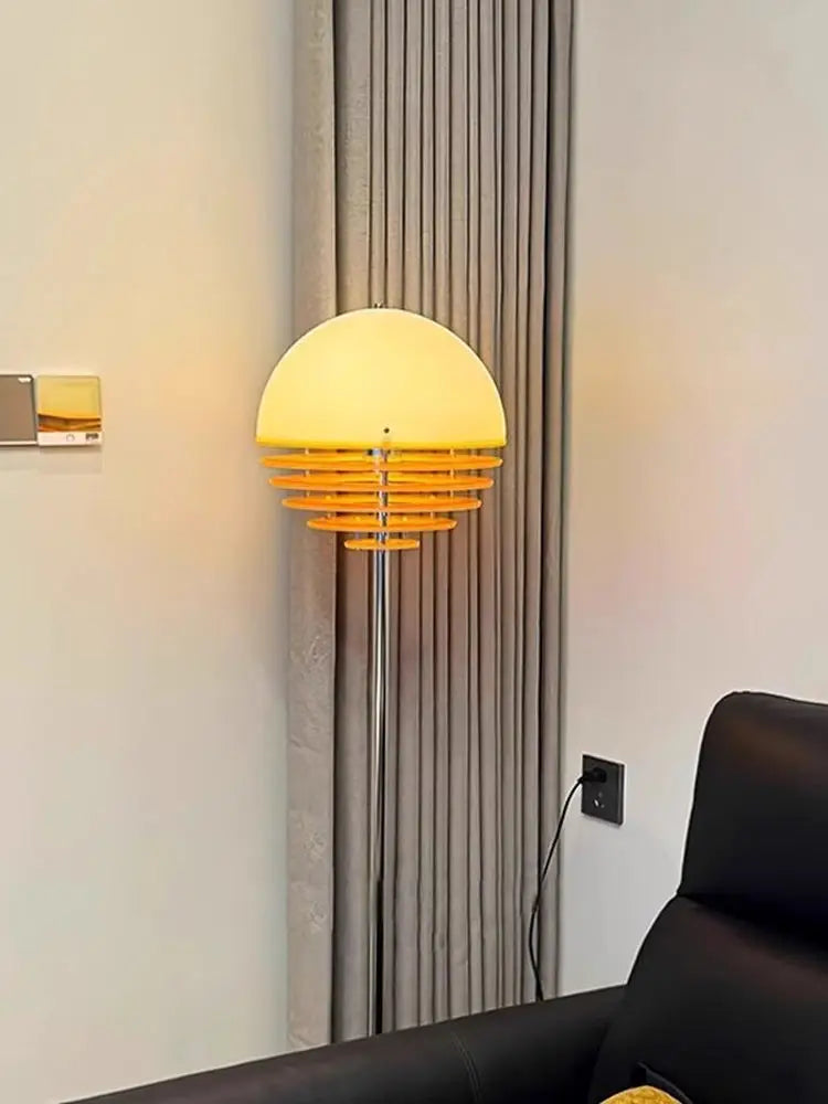 Modern Industrial Floor Lamp Iron Glass Stone Living Room Sofa Side Decoration Standing Light Home Desk Kitchen Pendant E27