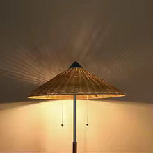 Modern 173 cm Rattan Floor Lamp Traditional Decorative Lighting for Living Room