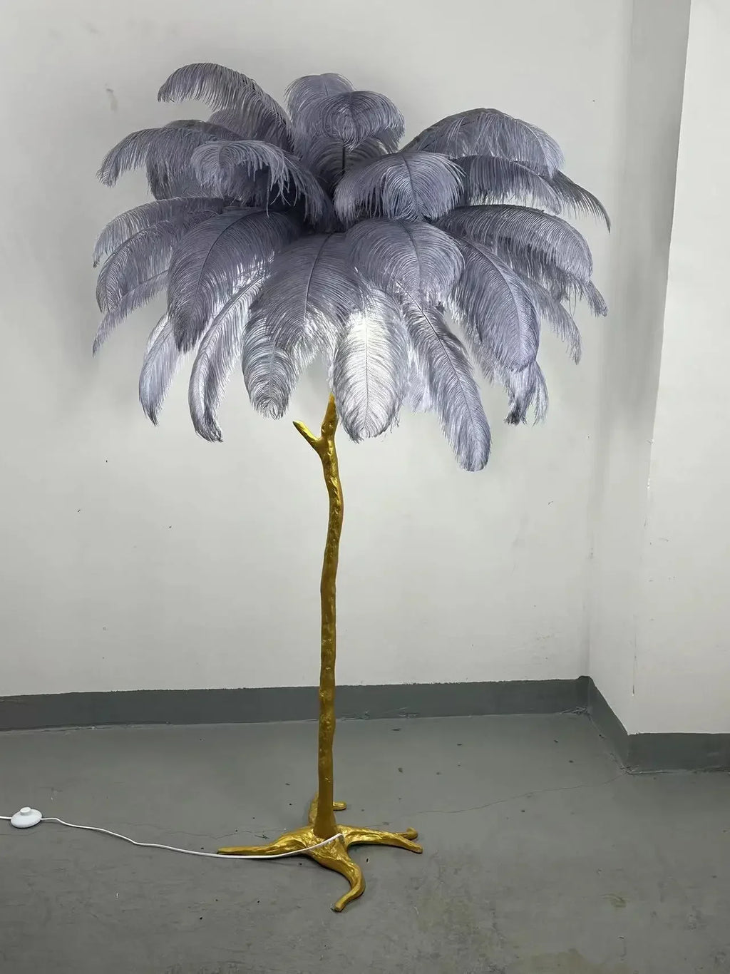 Modern LED Ostrich Feather Floor Lamp for Living Room Bedroom