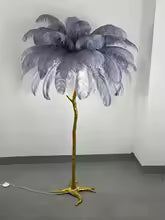 Modern LED Ostrich Feather Floor Lamp for Living Room Bedroom