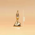 Modern Brass Yoga Girl Sculpture Tabletop Figurine for Home Decor